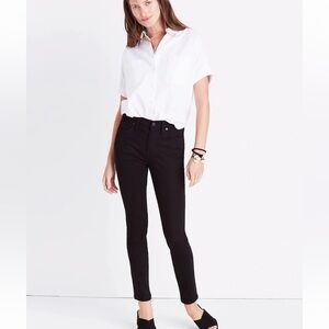 Madewell 9" Mid-Rise Skinny Jean in ISKO Stay Black 27
